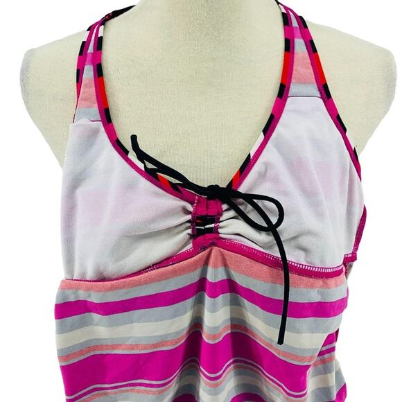 Motherhood Maternity Swim Colorful Stripe Tankini Halter Swim Top Size Small - Picture 6 of 8